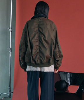 Different Materials Layering Prime-Over Trucker Jacket