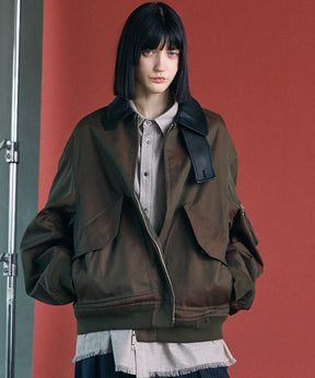 Different Materials Layering Prime-Over Trucker Jacket