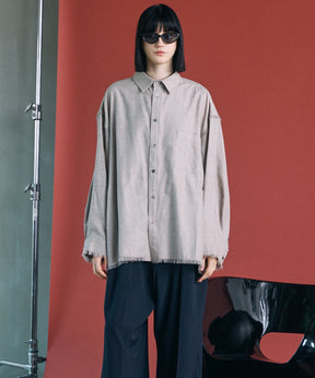 [Italian Dead Stock Fabric] Prime-Over Regular Collar Long Sleeve Shirt