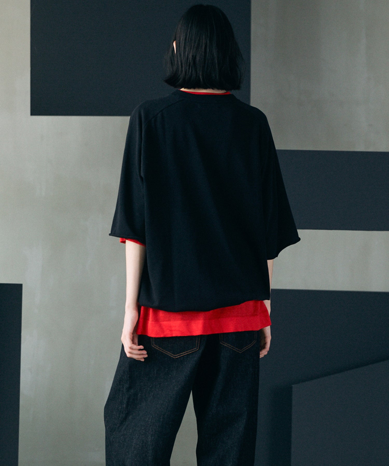 【26SS PRE-ORDER】Birdseye Jersey Mesh Prime-Over Henry Neck Short-sleeved T-shirt