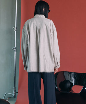 [Italian Dead Stock Fabric] Prime-Over Regular Collar Long Sleeve Shirt