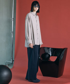 [Italian Dead Stock Fabric] Prime-Over Regular Collar Long Sleeve Shirt