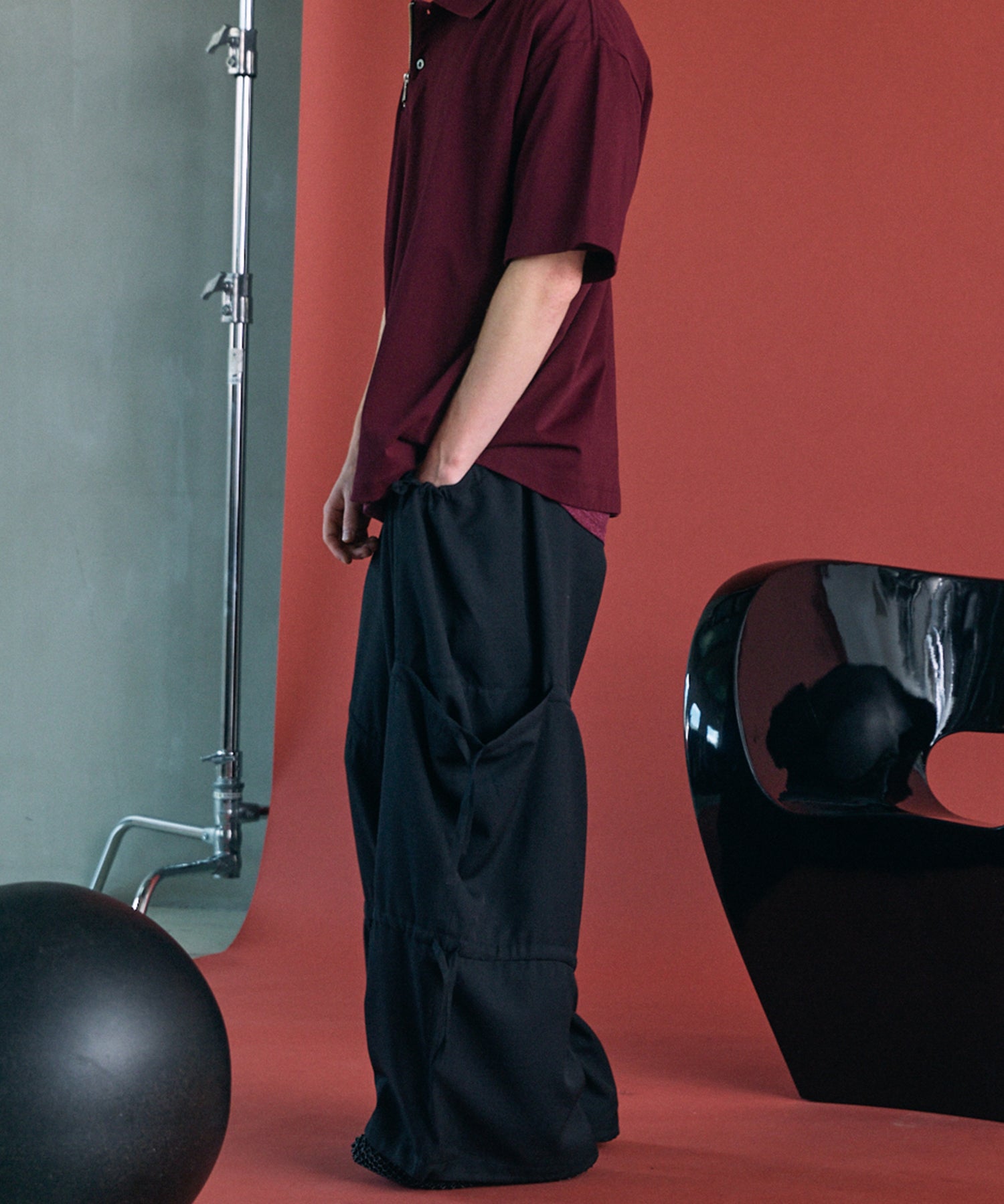 [26SS PRE-ORDER] Airy Striped Gabardine Prime-Wide Two-tuck Pants