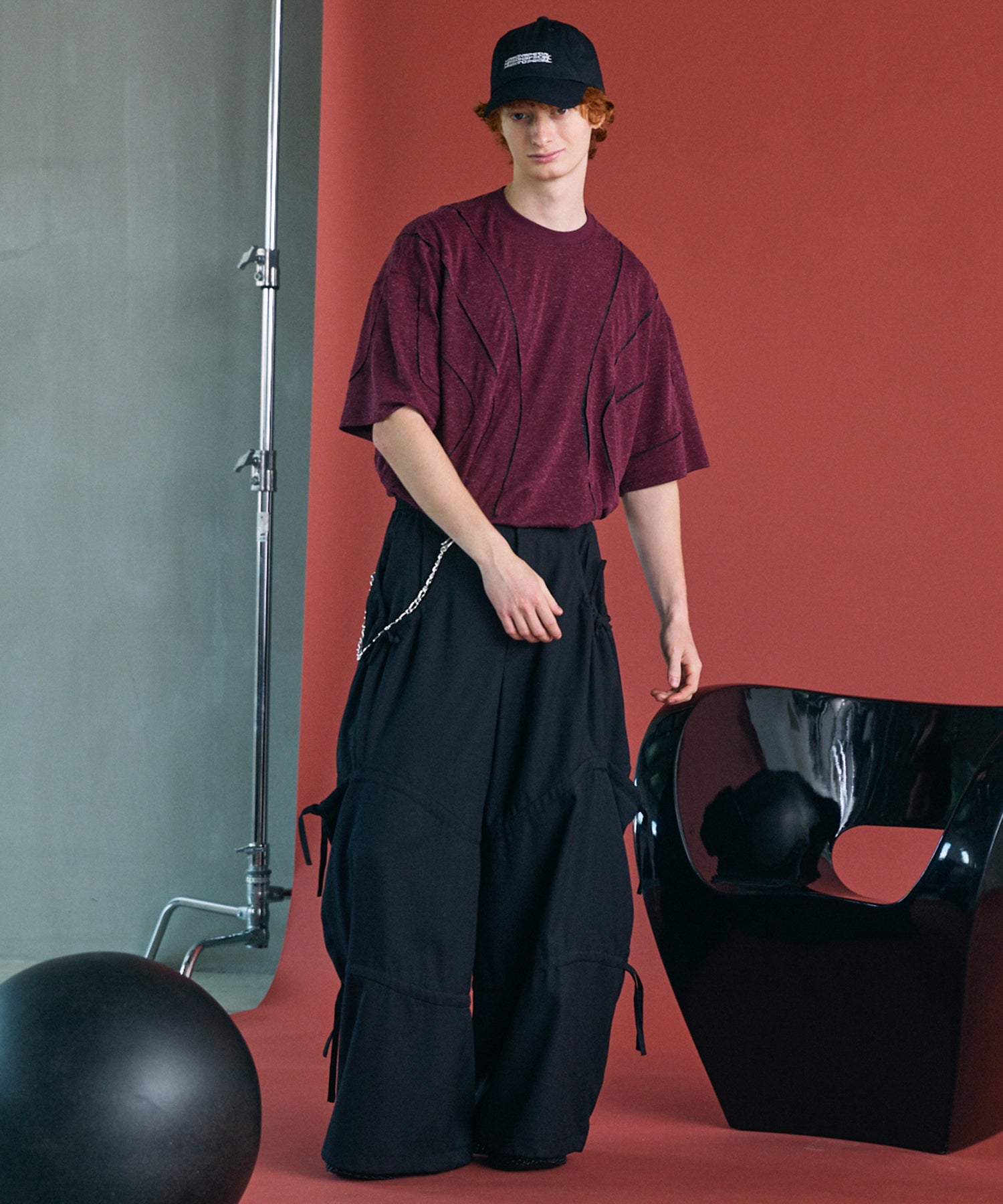 [26SS PRE-ORDER]Birdseye Jersey Mesh Prime-Over Henry Neck Short-sleeved T-shirt