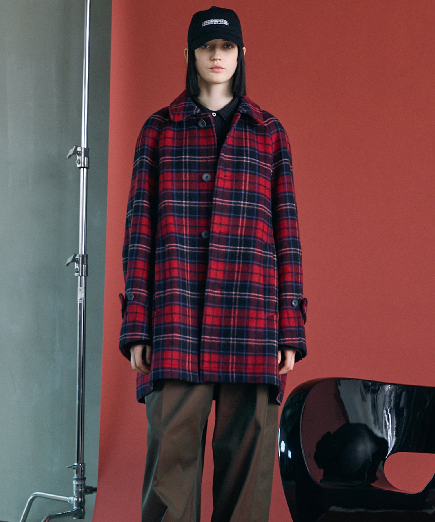 【26AW PRE-ORDER】【イタリアンデッドストックファブリック】プライムオーバーラグランスリーブハーフコート