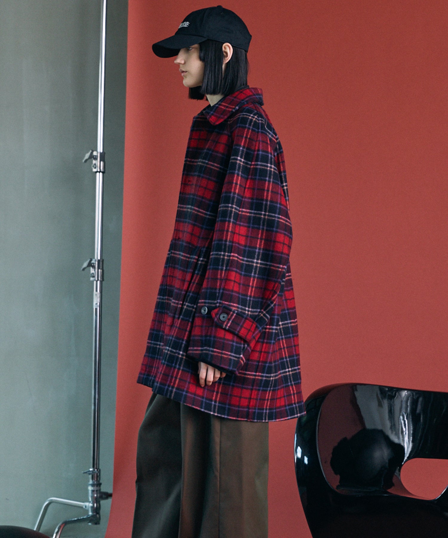 【26AW PRE-ORDER】【イタリアンデッドストックファブリック】プライムオーバーラグランスリーブハーフコート