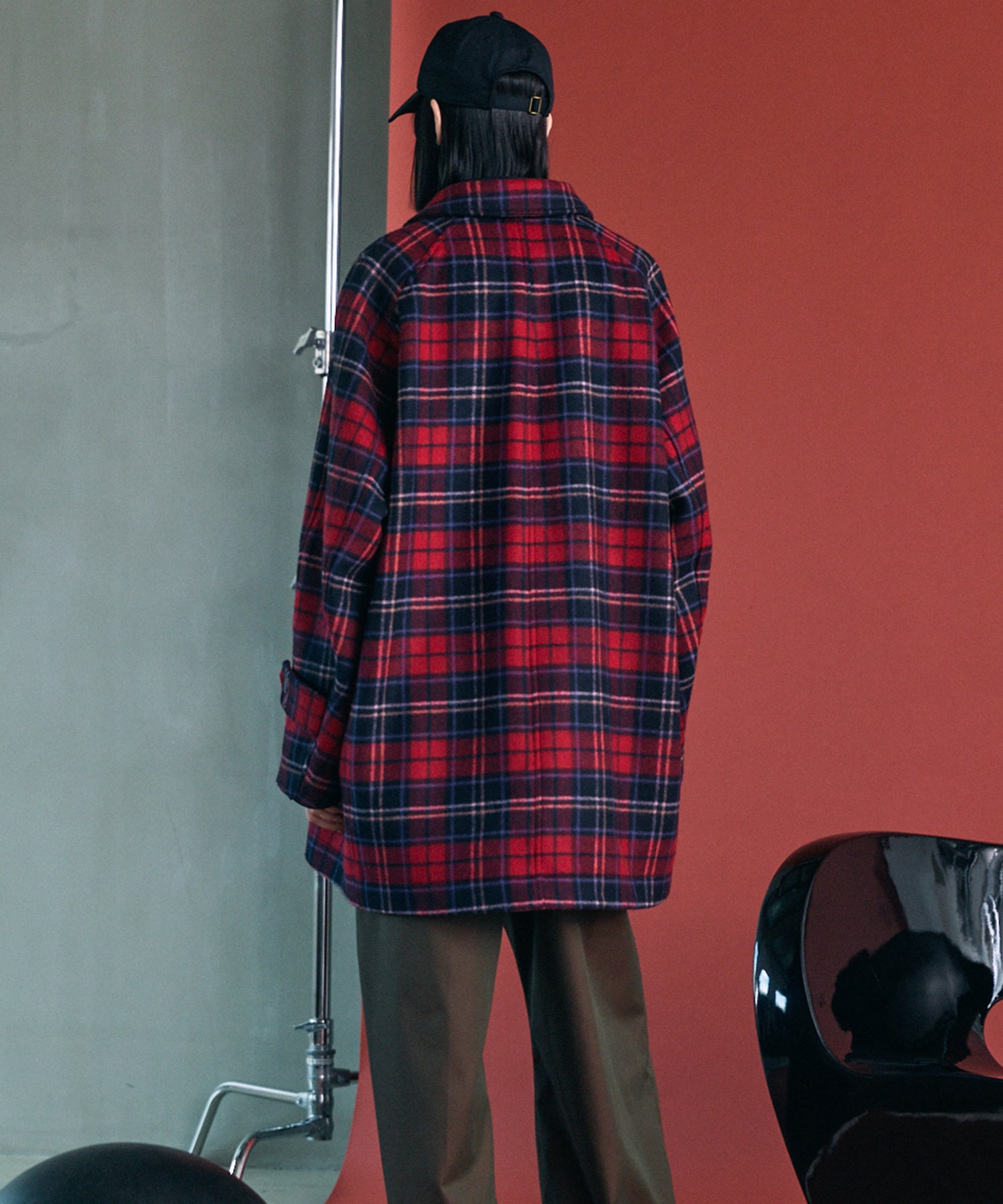 【26AW PRE-ORDER】【イタリアンデッドストックファブリック】プライムオーバーラグランスリーブハーフコート