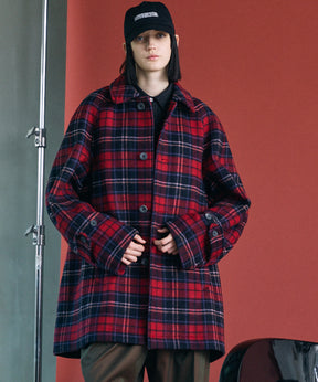 【26AW PRE-ORDER】【イタリアンデッドストックファブリック】プライムオーバーラグランスリーブハーフコート