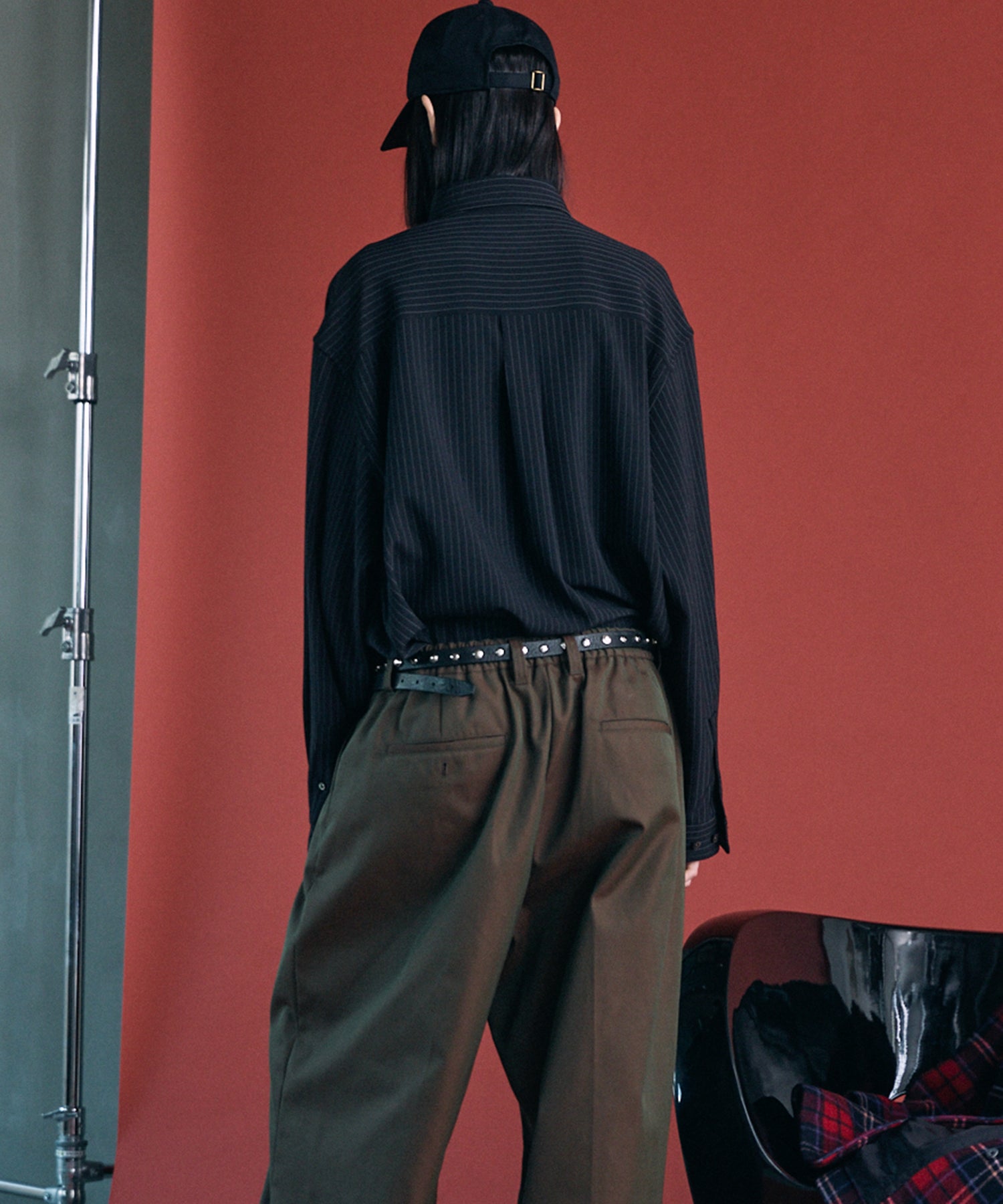【26AW PRE-ORDER】Frieren Stripe Prime-Over Regular Collar Shirt