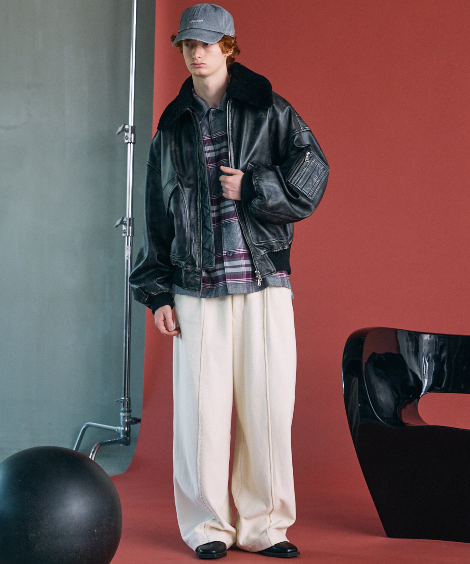 [26AW PRE-ORDER] [Italian dead stock fabric] Prime over regular collar shirt coat