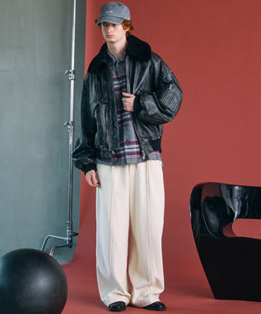 [26AW PRE-ORDER] [Italian dead stock fabric] Prime over regular collar shirt coat
