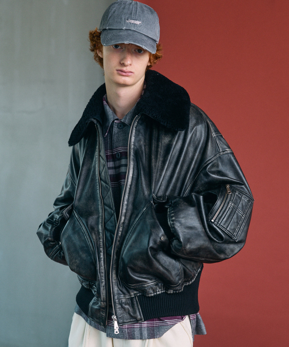 Sheep Leather Mouton G-1飞行Jacket