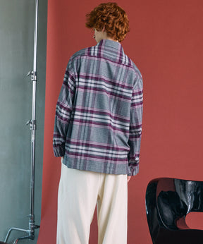 [26AW PRE-ORDER] [Italian dead stock fabric] Prime over regular collar shirt coat