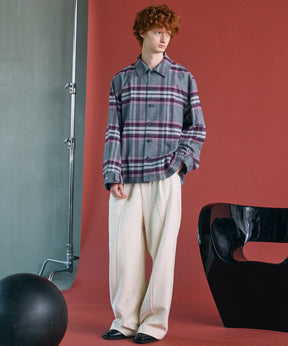 [26AW PRE-ORDER] [Italian dead stock fabric] Prime over regular collar shirt coat
