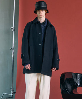 【26AW PRE-ORDER】【イタリアンデッドストックファブリック】プライムオーバーラグランスリーブハーフコート