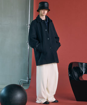 【26AW PRE-ORDER】【イタリアンデッドストックファブリック】プライムオーバーラグランスリーブハーフコート