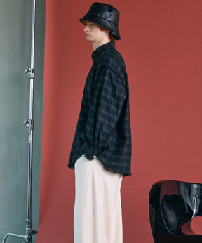 [Italian Dead Stock Fabric] Prime-Over Regular Collar Long Sleeve Shirt
