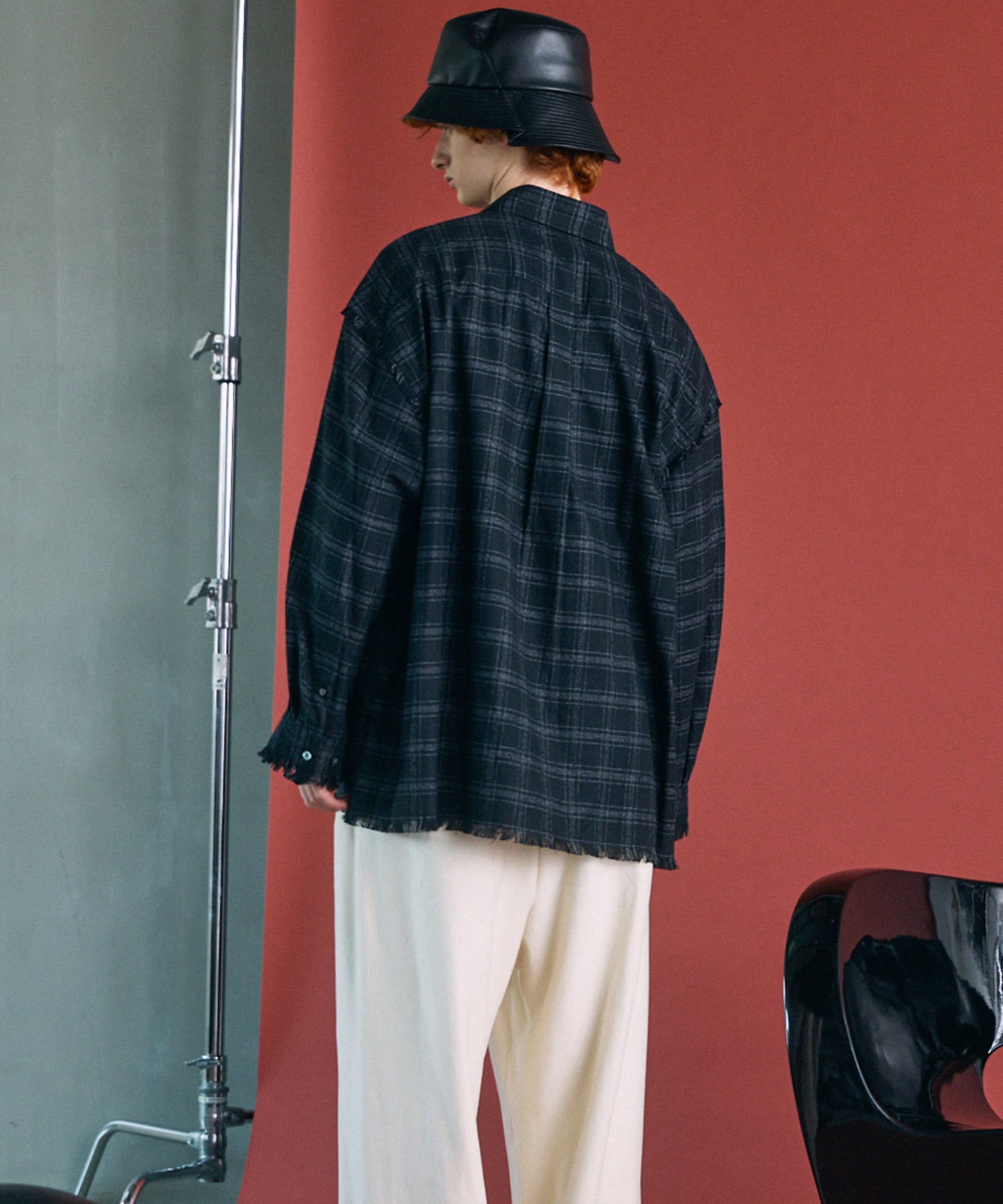 [Italian Dead Stock Fabric] Prime-Over Regular Collar Long Sleeve Shirt