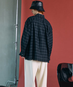 [Italian Dead Stock Fabric] Prime-Over Regular Collar Long Sleeve Shirt