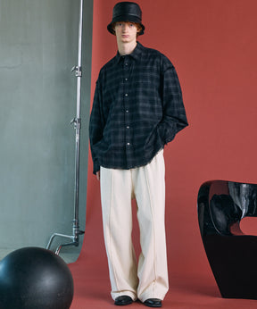 [Italian Dead Stock Fabric] Prime-Over Regular Collar Long Sleeve Shirt