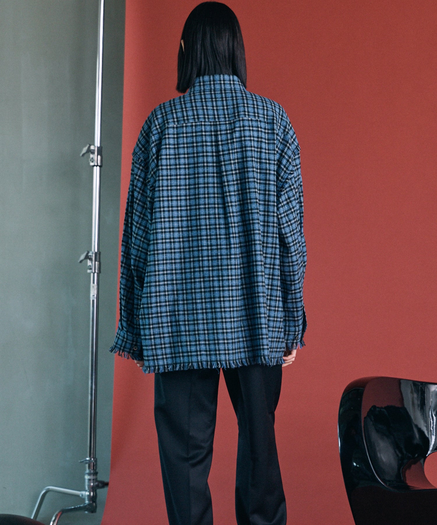 [Italian Dead Stock Fabric] Prime-Over Regular Collar Long Sleeve Shirt