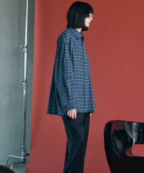 [Italian Dead Stock Fabric] Prime-Over Regular Collar Long Sleeve Shirt