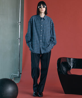 [Italian Dead Stock Fabric] Prime-Over Regular Collar Long Sleeve Shirt