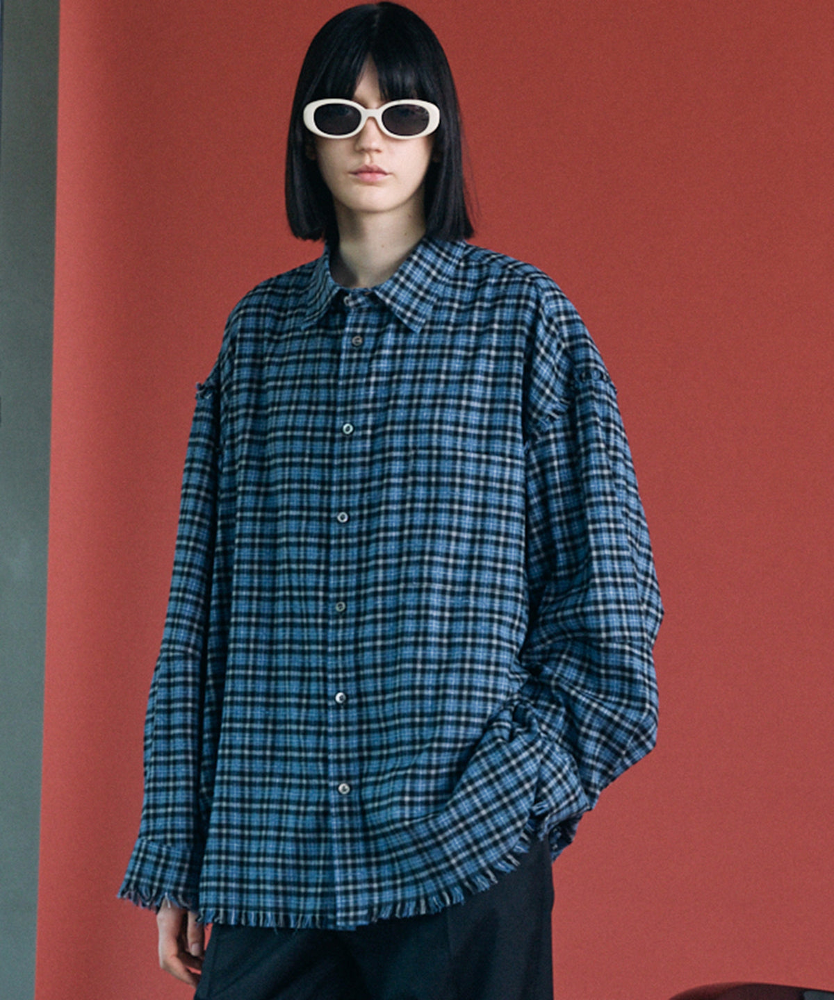 【26AW PRE-ORDER】【イタリアンデッドストックファブリック】プライムオーバーレギュラーカラーカットオフシャツ