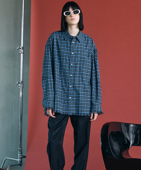 [Italian Dead Stock Fabric] Prime-Over Regular Collar Long Sleeve Shirt
