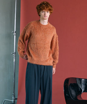 【26AW PRE-ORDER】シャギーニットプライムオーバークルーネックセーター