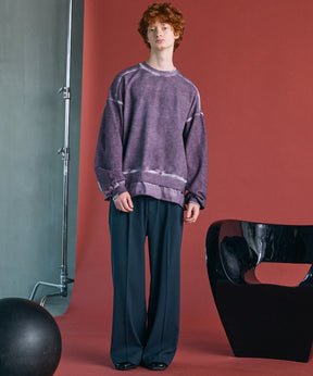 Omega Rib Pin Tuck Prime-Wide Pants