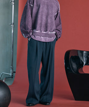 Omega Rib Pin Tuck Prime-Wide Pants