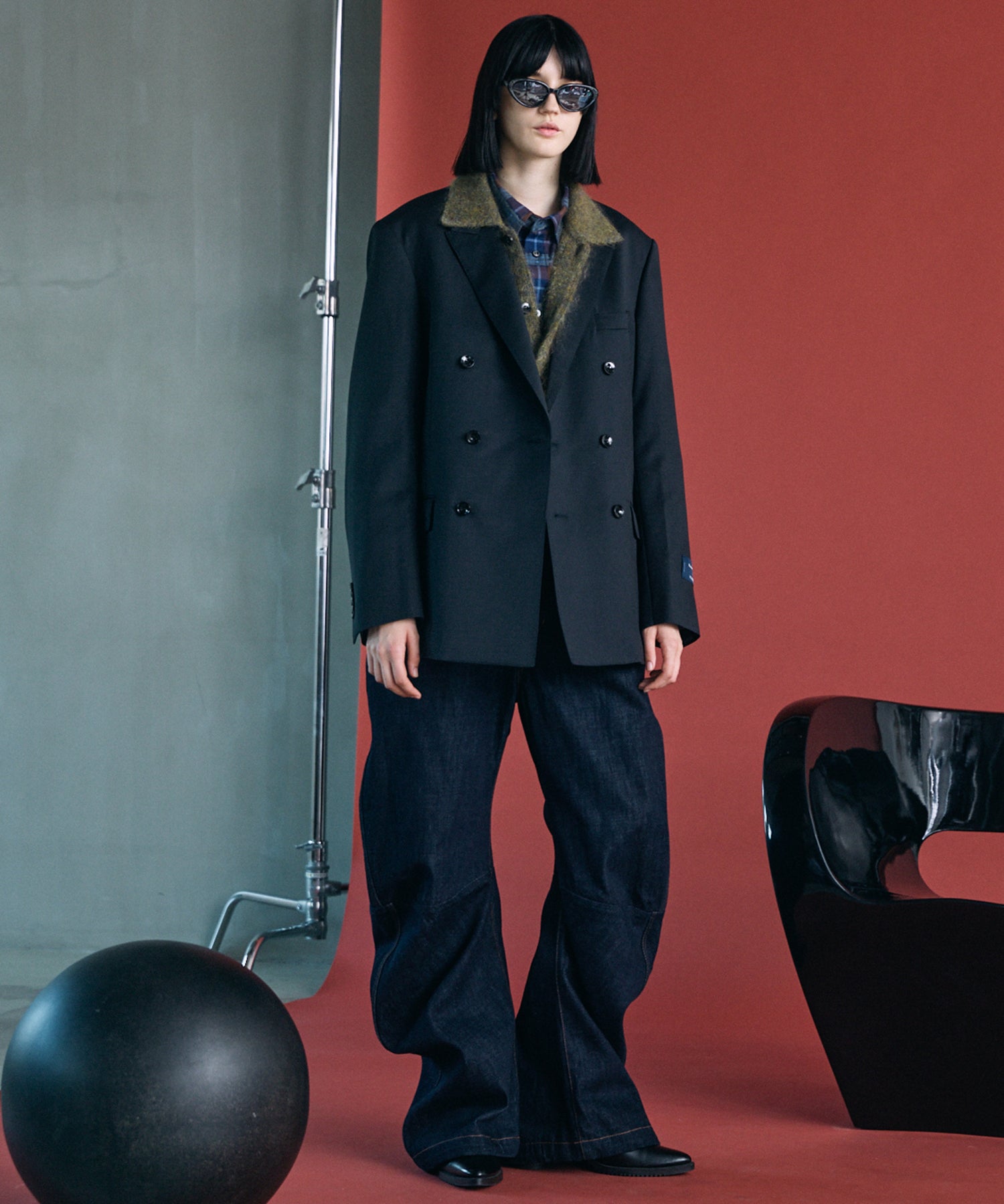 [Italian Dead Stock Fabric] Prime-Over Regular Collar Long Sleeve Shirt