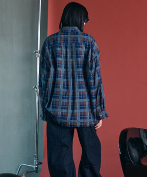 [Italian Dead Stock Fabric] Prime-Over Regular Collar Long Sleeve Shirt