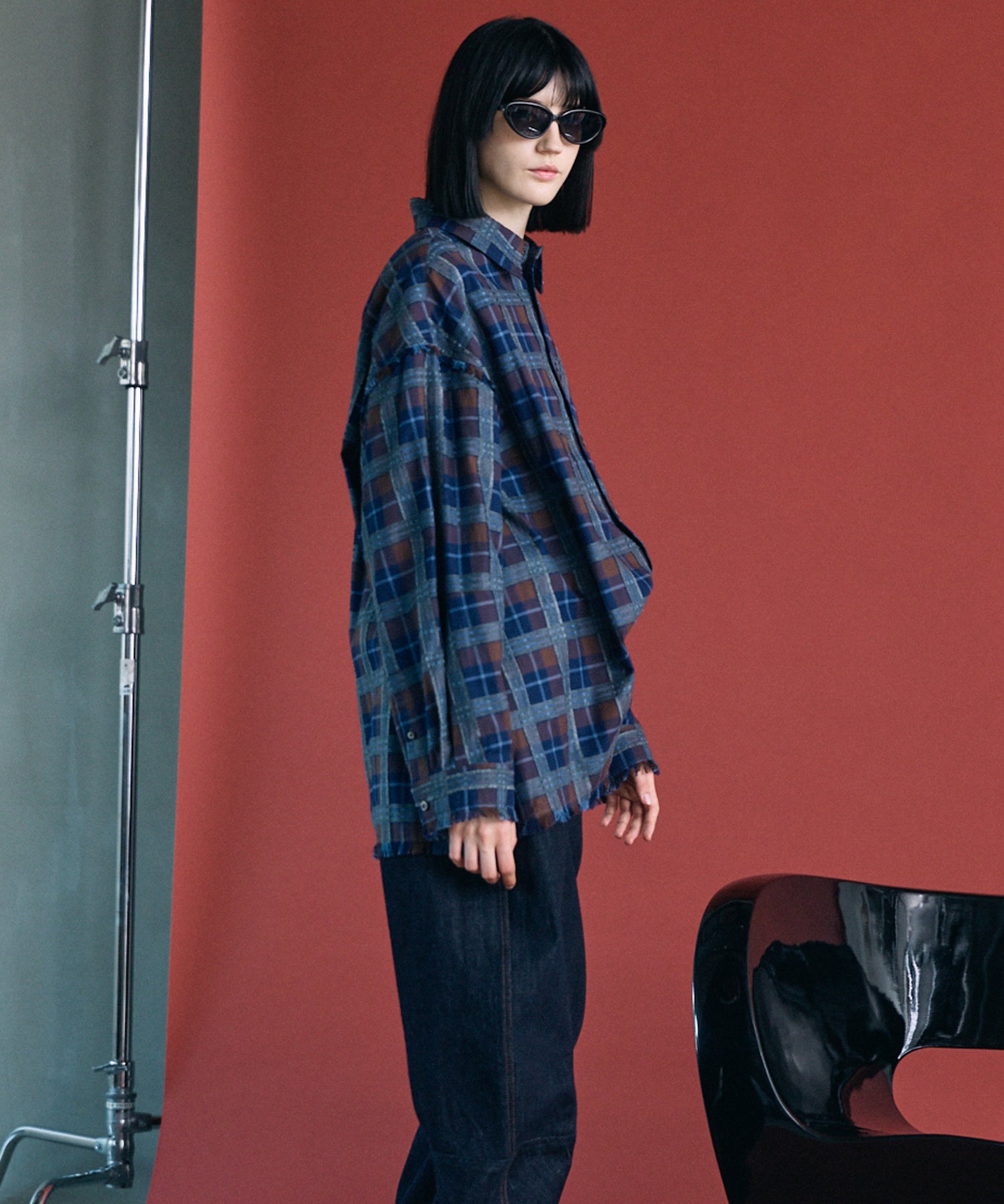 [Italian Dead Stock Fabric] Prime-Over Regular Collar Long Sleeve Shirt