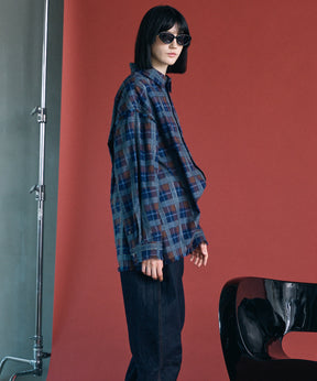 [Italian Dead Stock Fabric] Prime-Over Regular Collar Long Sleeve Shirt
