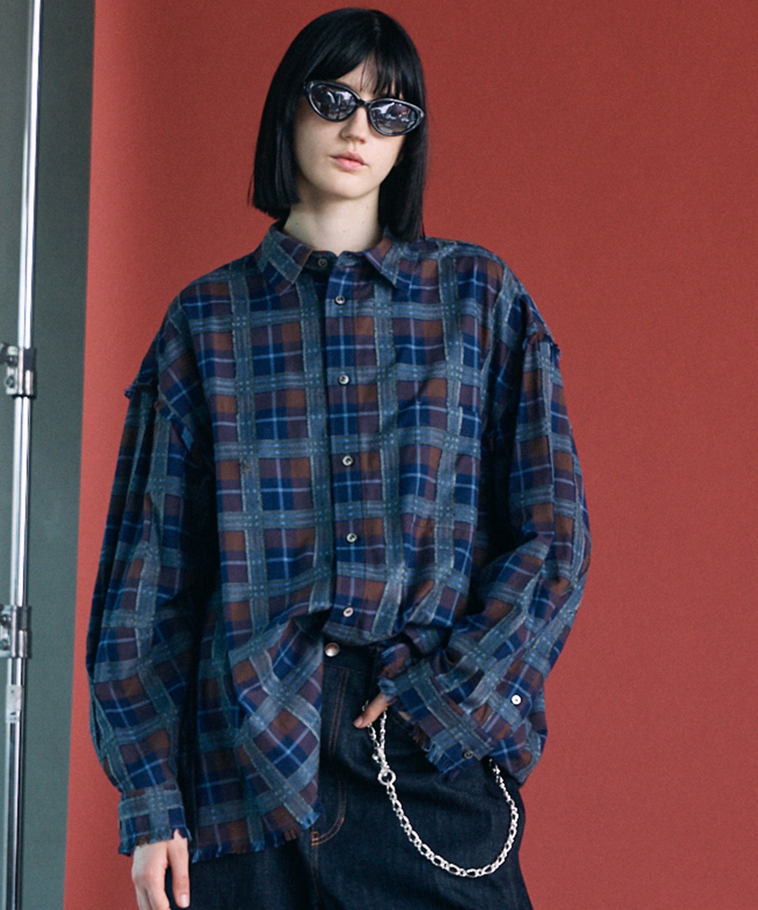 [Italian Dead Stock Fabric] Prime-Over Regular Collar Long Sleeve Shirt