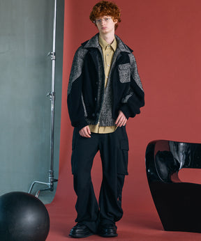【26AW PRE-ORDER】ニットレイヤリングプライムオーバーツイードブルゾン