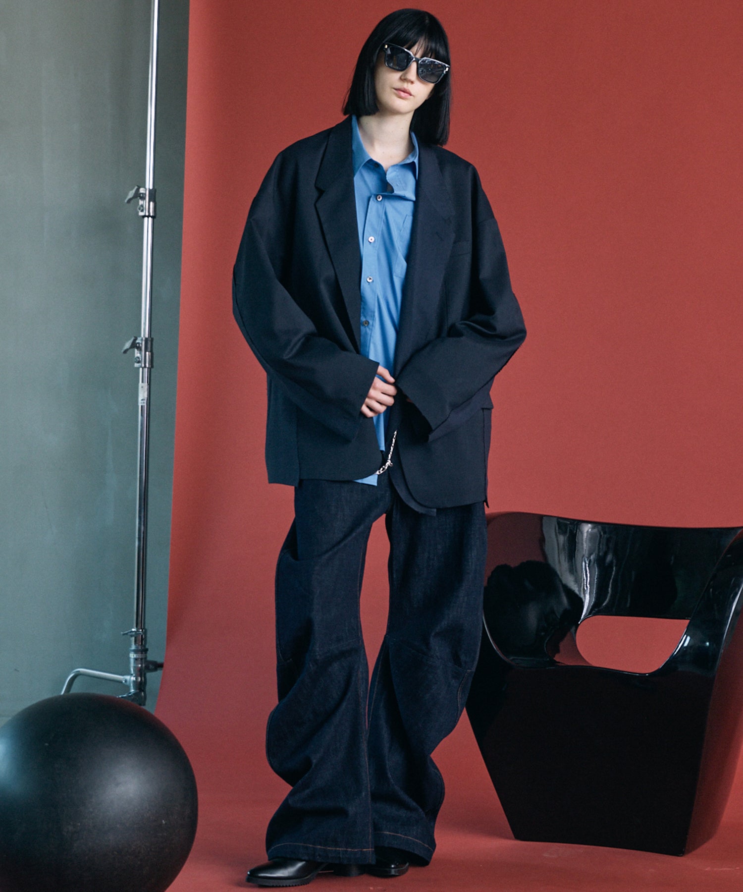 【26AW PRE-ORDER】Banana Curve Silhouette Prime-Wide Denim Pants