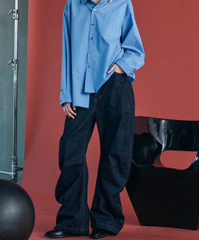 【26AW PRE-ORDER】Banana Curve Silhouette Prime-Wide Denim Pants