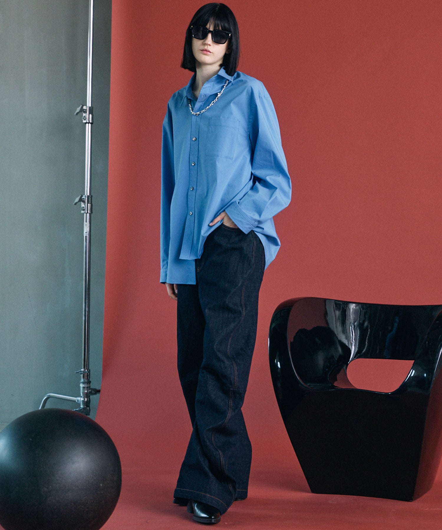 【26AW PRE-ORDER】Banana Curve Silhouette Prime-Wide Denim Pants