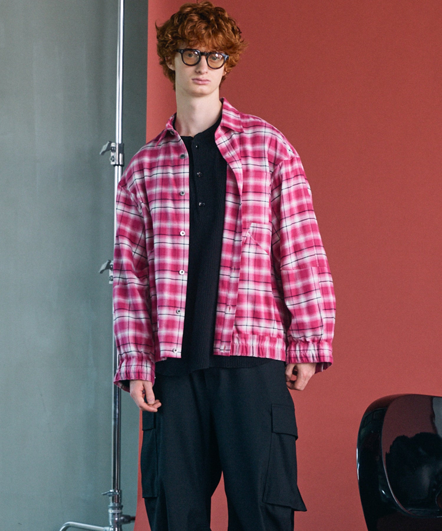 [Italian Dead Stock Fabric] Prime-Over Regular Collar Long Sleeve Shirt