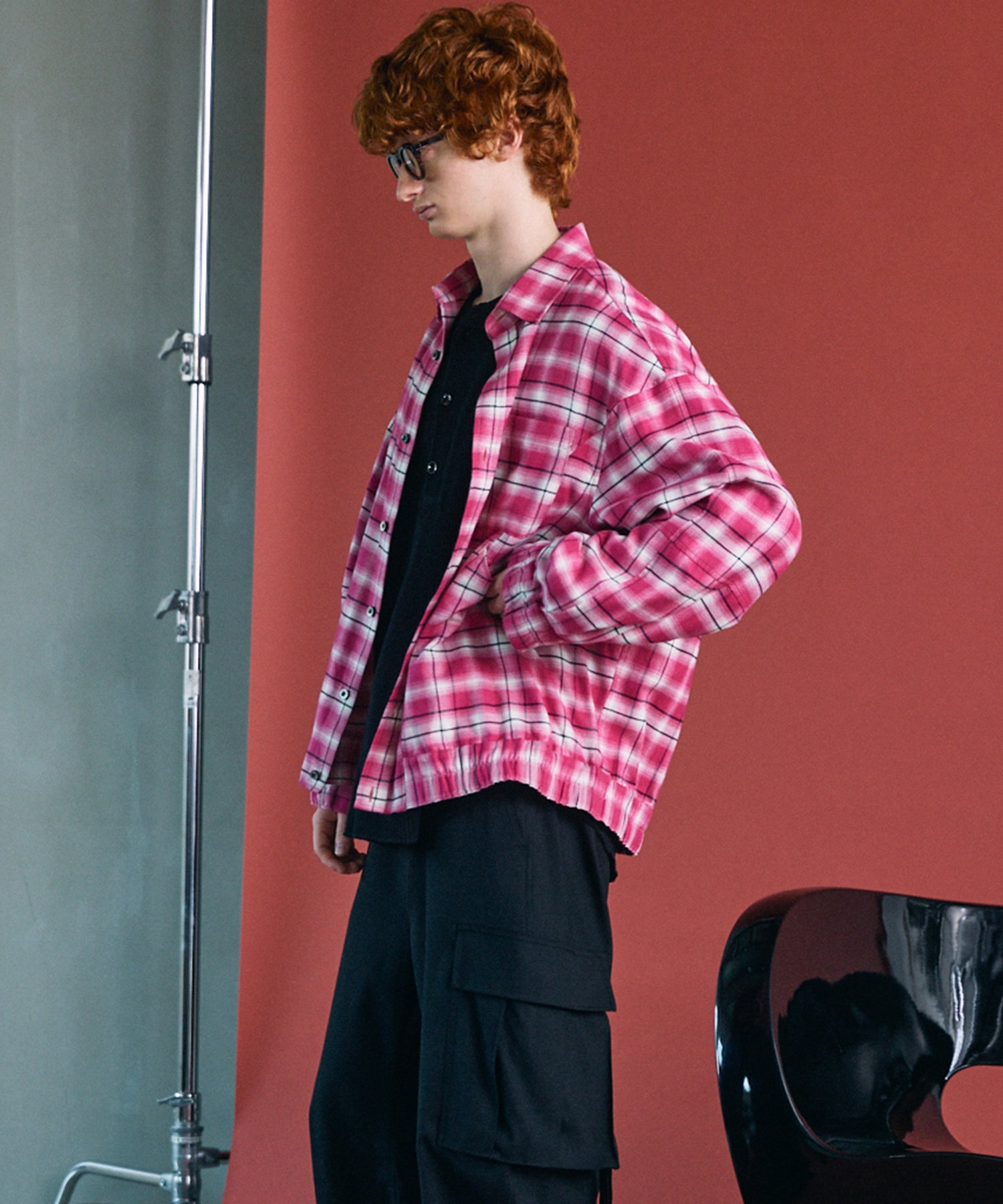 [Italian Dead Stock Fabric] Prime-Over Regular Collar Long Sleeve Shirt