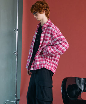 [Italian Dead Stock Fabric] Prime-Over Regular Collar Long Sleeve Shirt