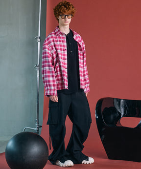 【26AW PRE-ORDER】Banana Curve Silhouette Prime-Wide Cargo Trousers