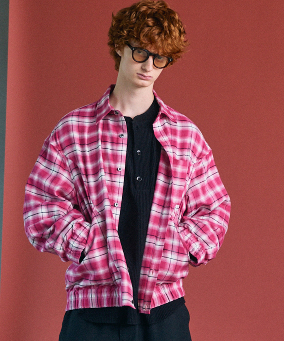 [Italian Dead Stock Fabric] Prime-Over Regular Collar Long Sleeve Shirt