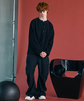 【26AW PRE-ORDER】Banana Curve Silhouette Prime-Wide Cargo Trousers