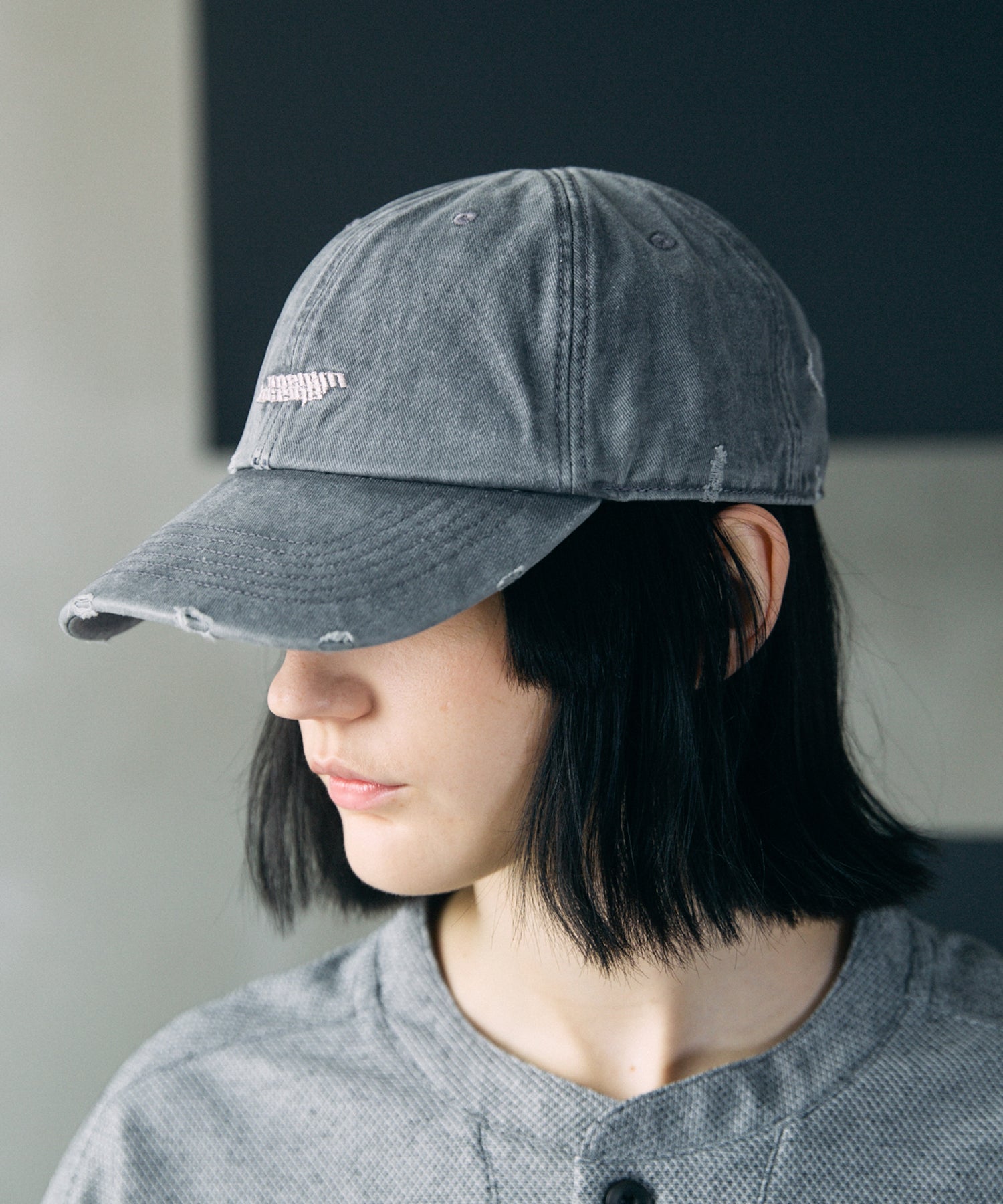Chemical Over-Dye Reverse Logo Damage Cap