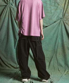 [26SS PRE-ORDER] Airy Striped Gabardine Prime-Wide Two-tuck Pants