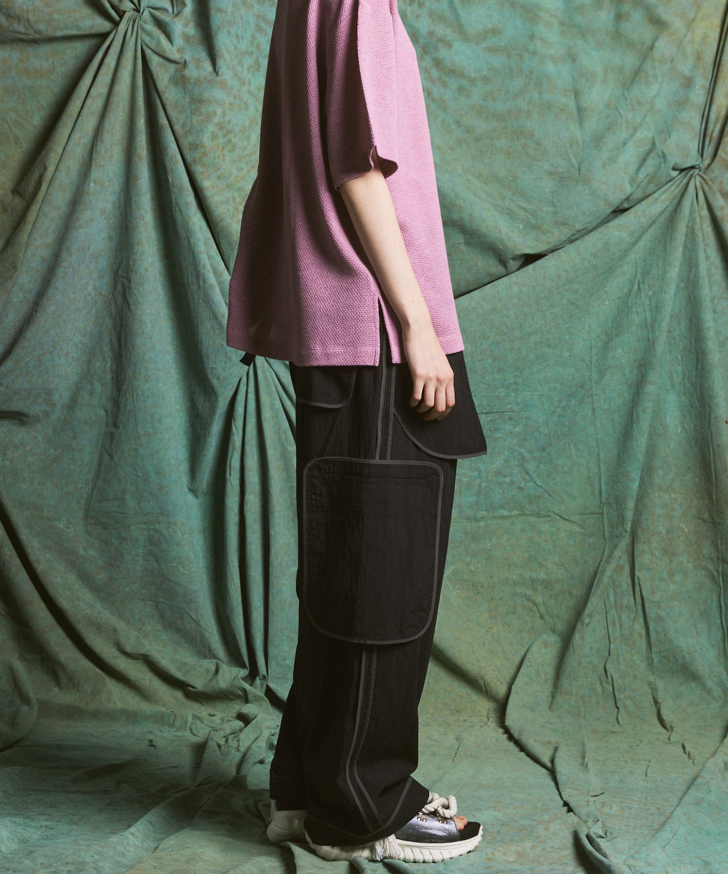 [26SS PRE-ORDER] Airy Striped Gabardine Prime-Wide Two-tuck Pants